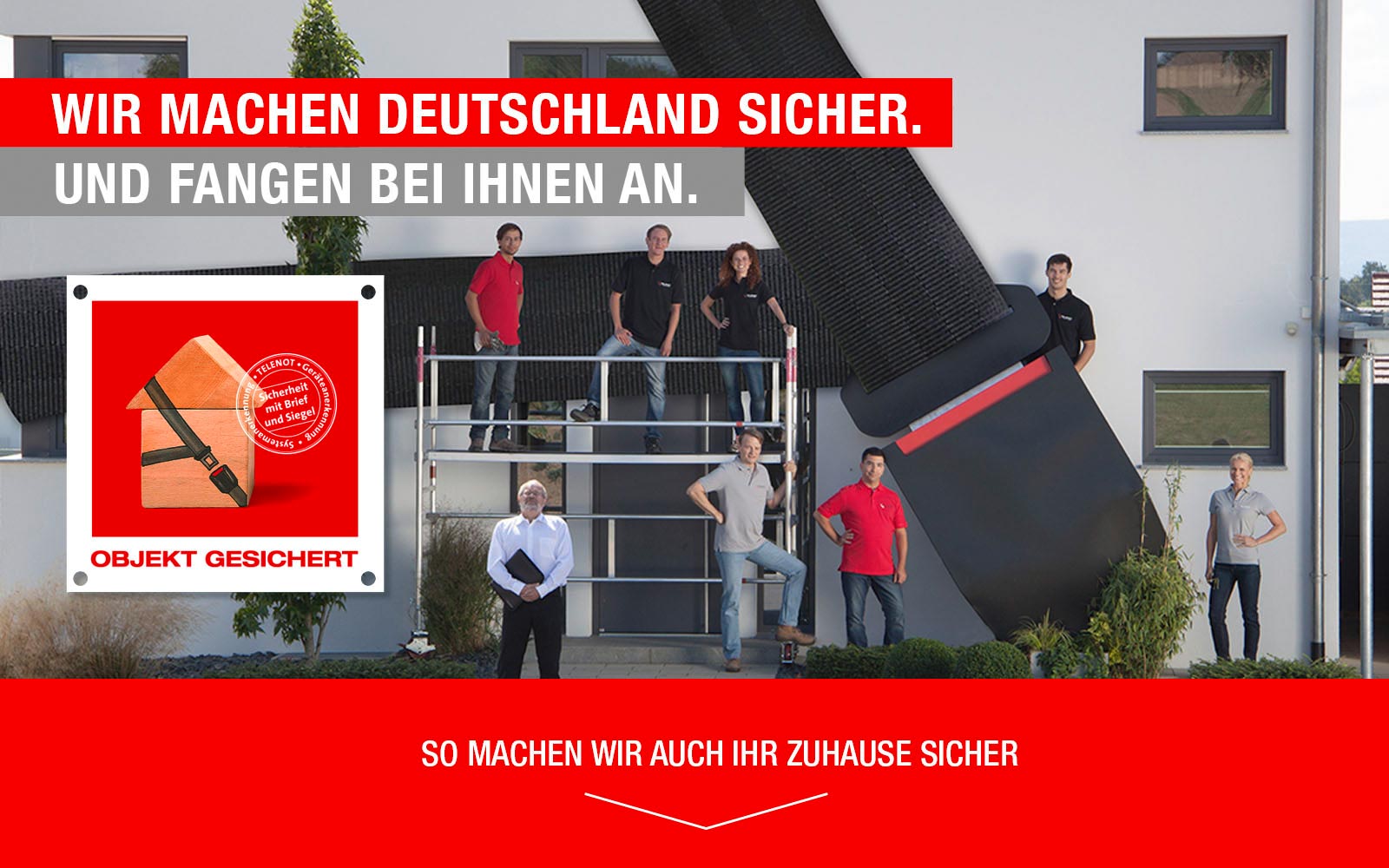 Objekt gesichert Werbung